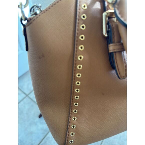 Michael Kors Grommet Accent Satchel/Crossbody - Picture 5 of 9